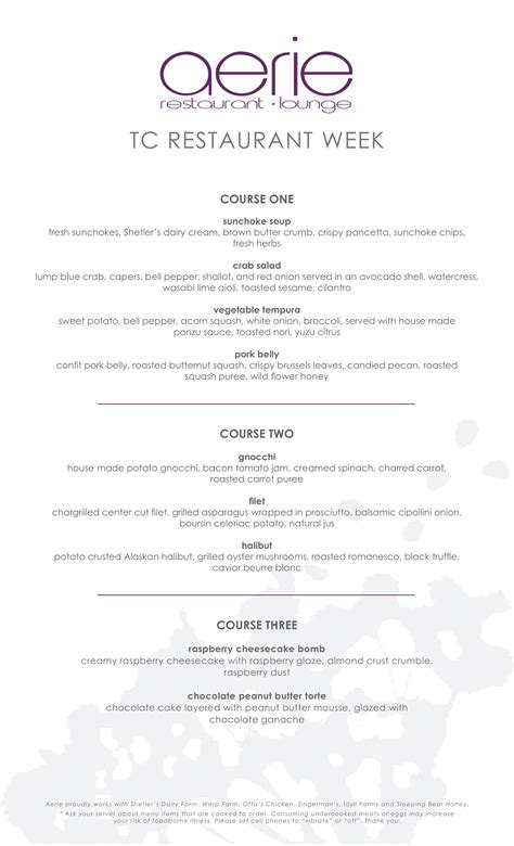 aerie traverse city|aerie traverse city menu.